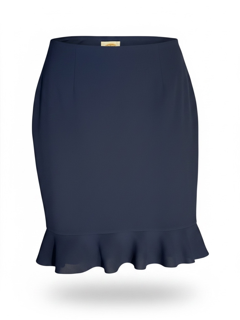 Talbots Navy Pencil Skirt with Flounce Hem
